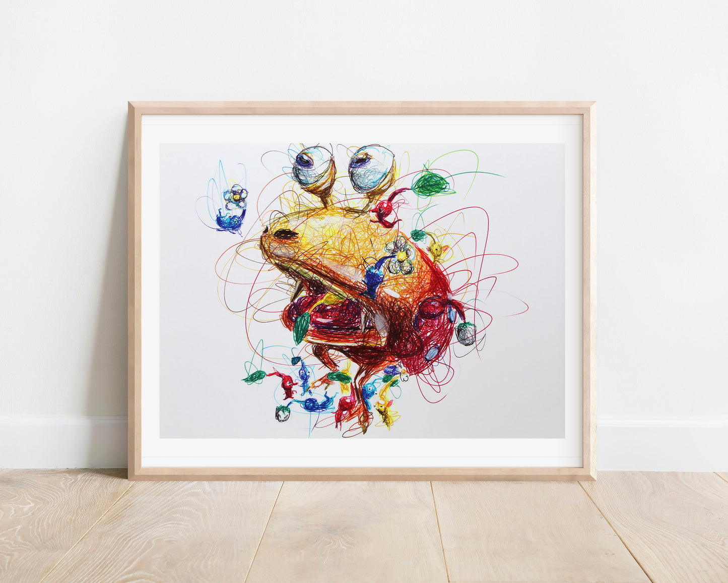 Bulborb Ballpoint Pen Scribble Art Print