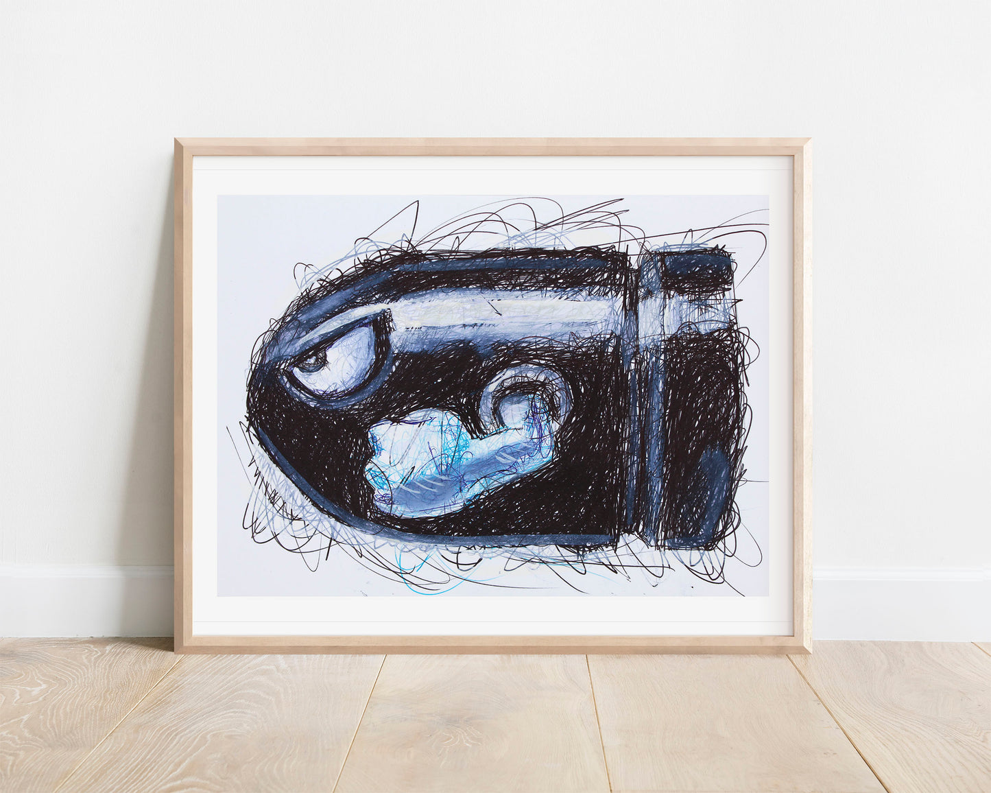 Bullet Bill Ballpoint Pen Scribble Art Print
