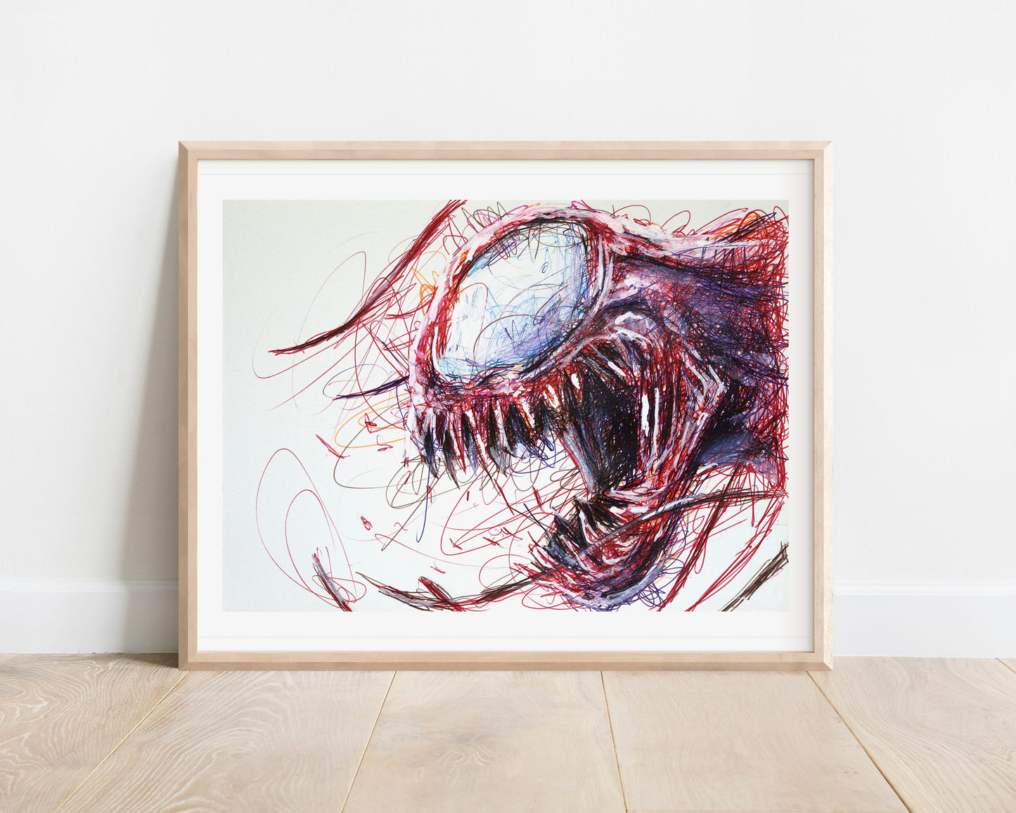Carnage Ballpoint Pen Scribble Art Print