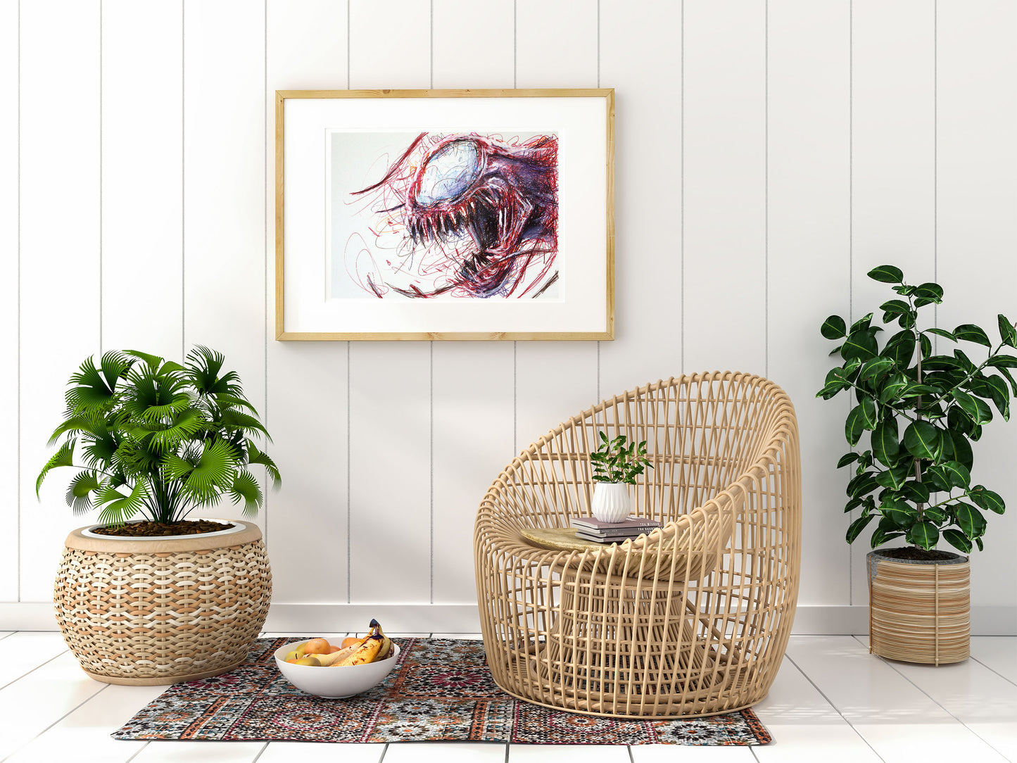 Carnage Ballpoint Pen Scribble Art Print