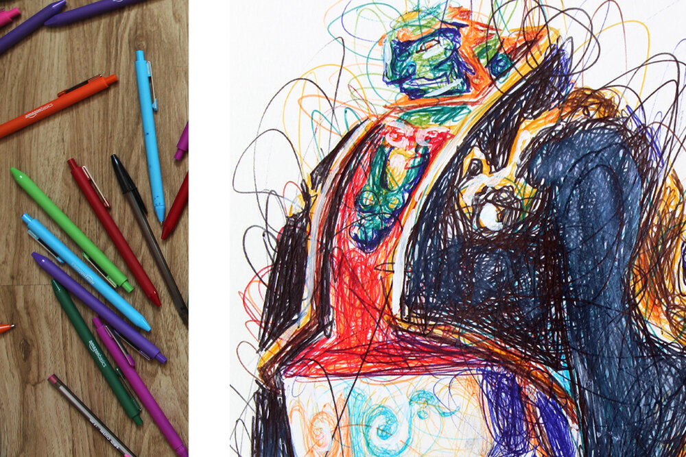 Cartoon Ganondorf Ballpoint Pen Scribble Art Print-Cody James by Cody