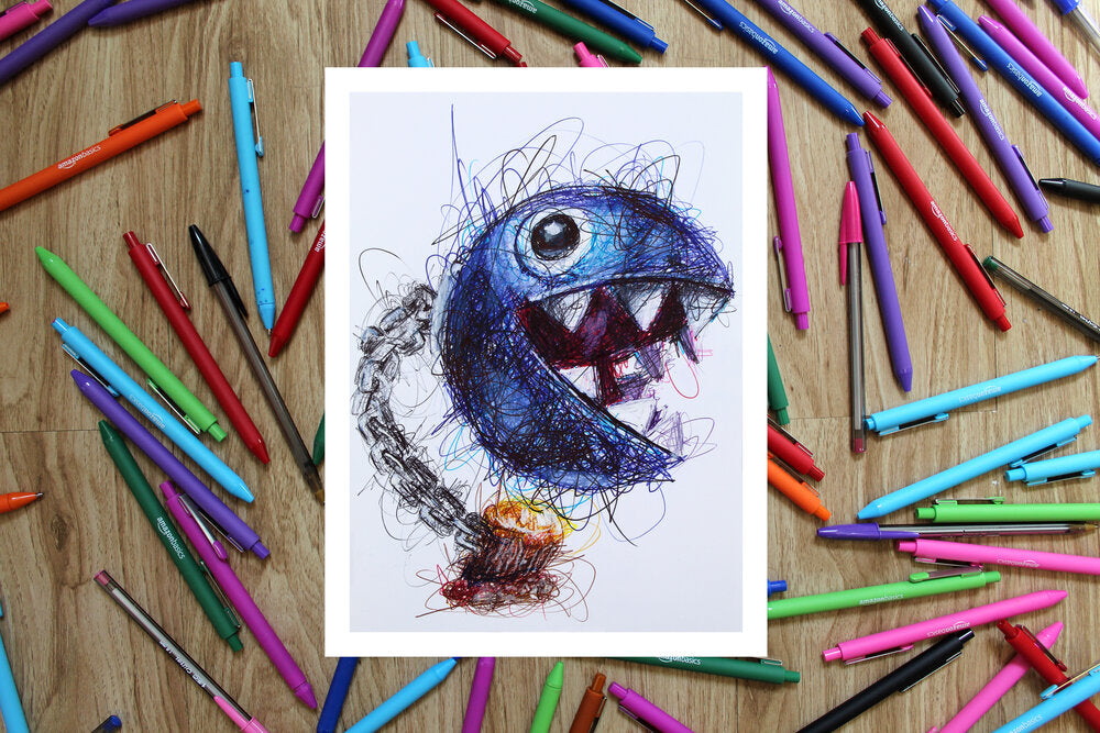 Super Mario Henchman Ballpoint Pen Art Print Set-Cody James by Cody