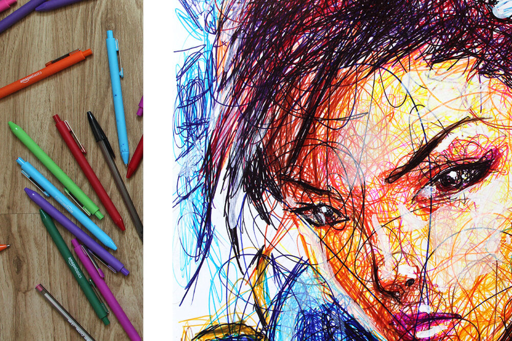 Chun-Li Ballpoint Pen Scribble Art Print-Cody James by Cody