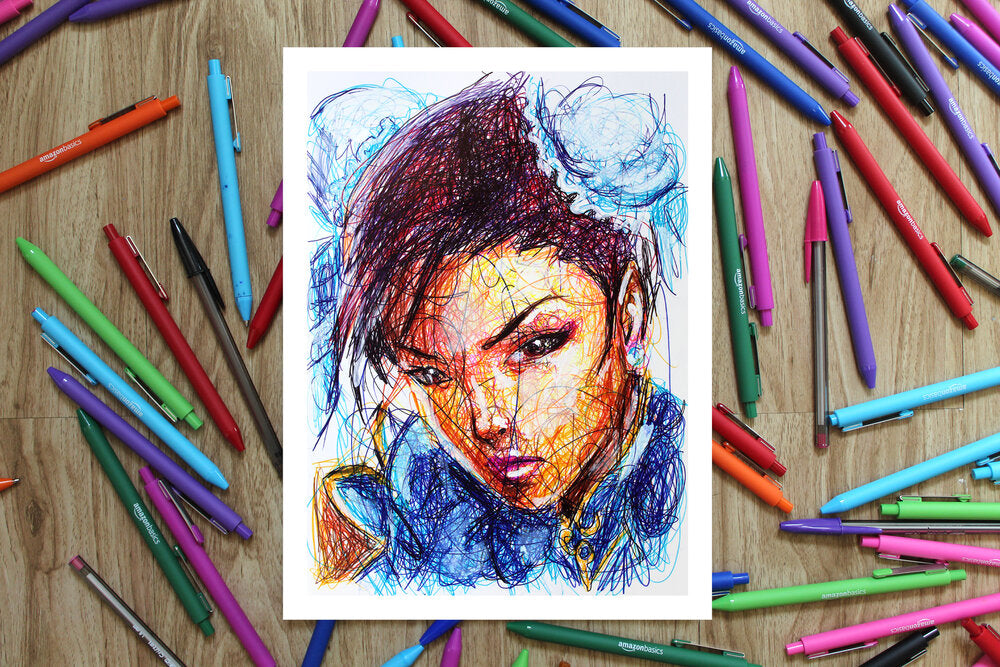 Street Fighter Ballpoint Pen Art Print Set-Cody James by Cody