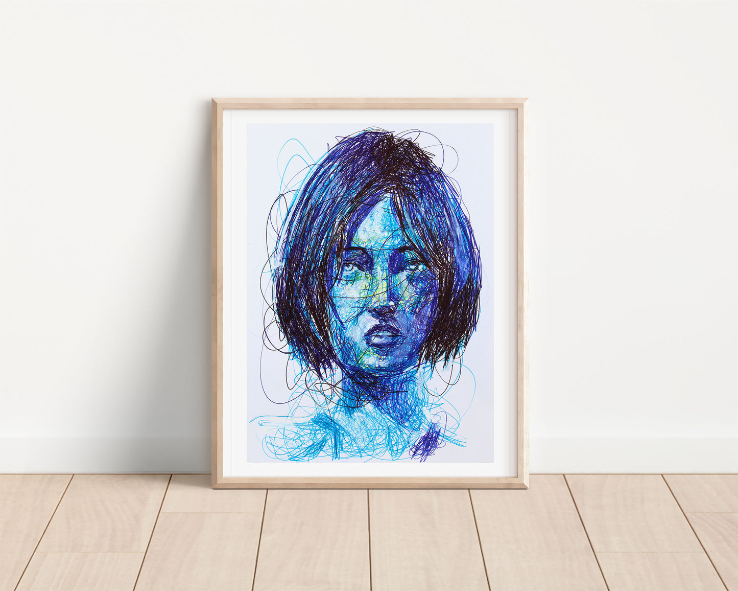 Cortana Ballpoint Pen Scribble Art Print