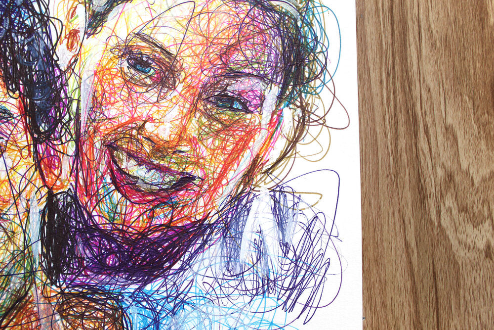 Custom Ballpoint Pen Couple Drawing-Cody James by Cody