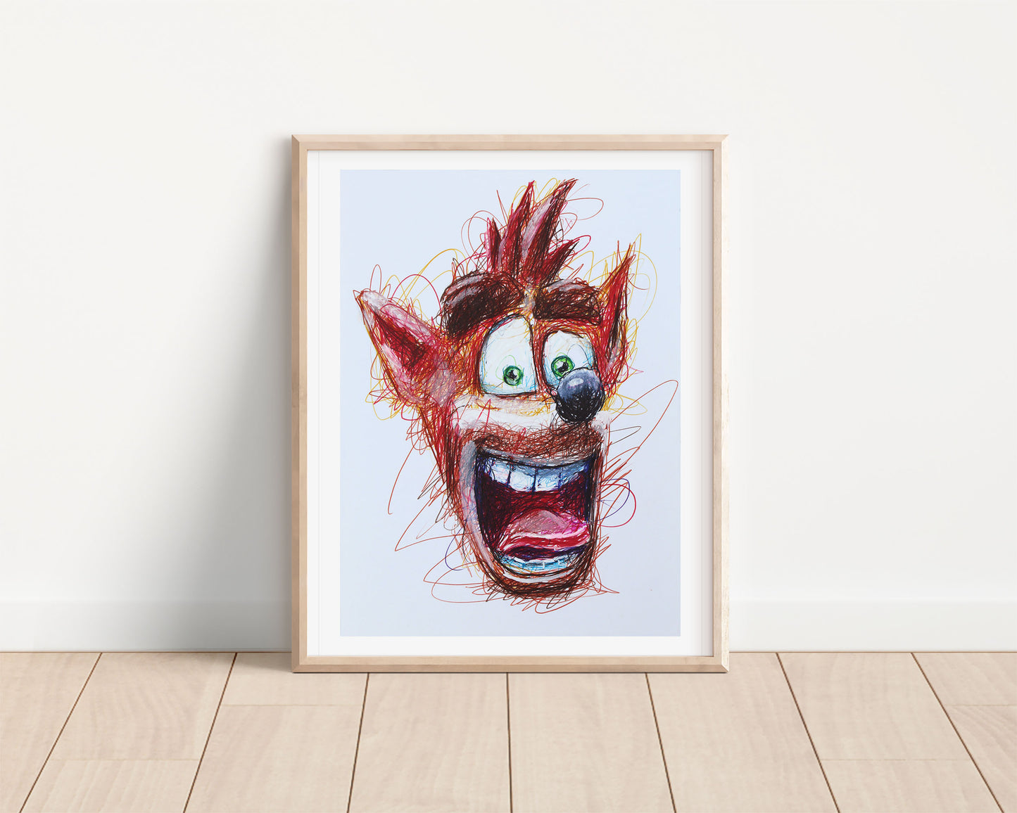Crash Bandicoot Ballpoint Pen Print
