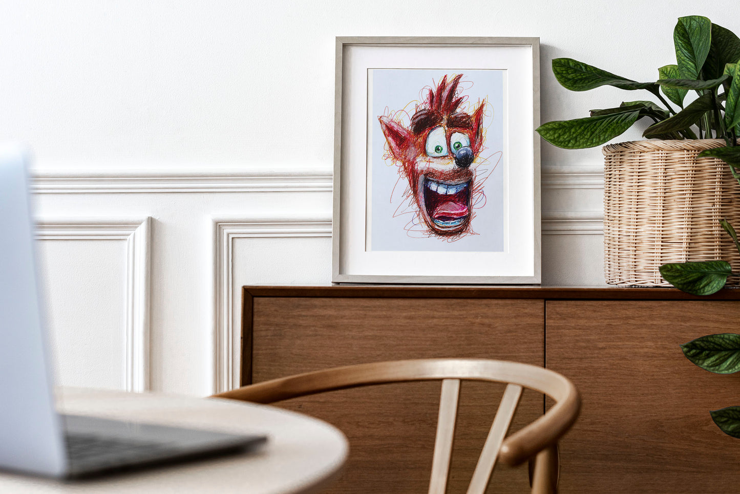 Crash Bandicoot Ballpoint Pen Print