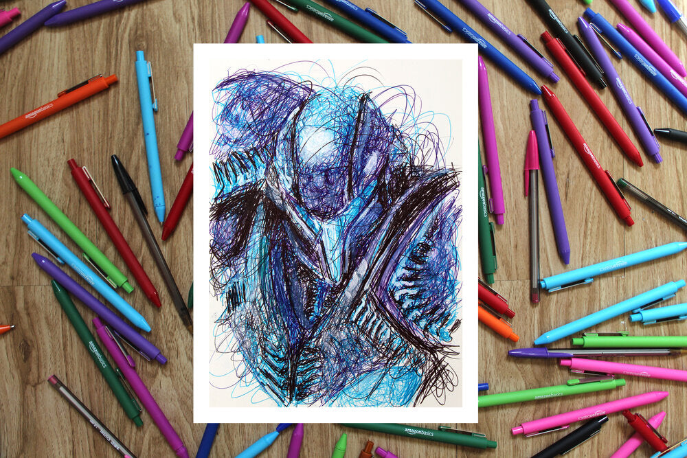 Metroid Complete Ballpoint Pen Art Print Set-Cody James by Cody