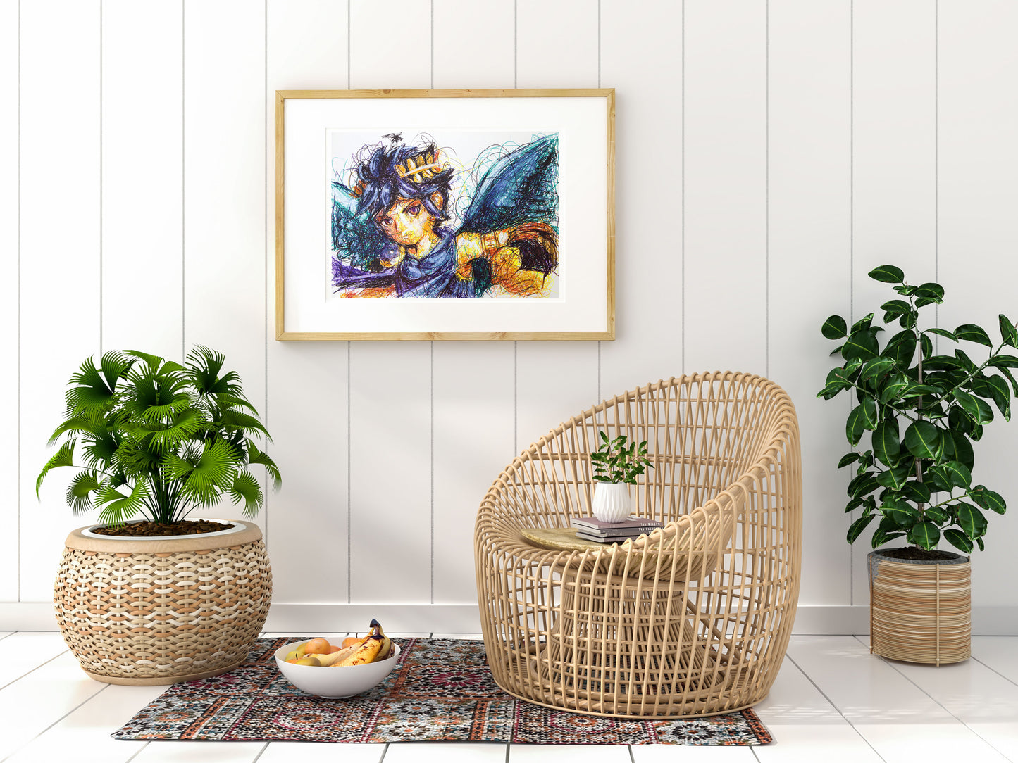 Dark Pit Ballpoint Pen Scribble Art Print