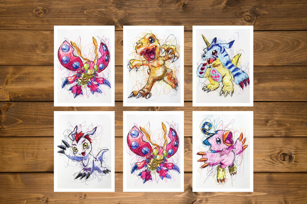 Digimon Ballpoint Pen Art Print Set-Cody James by Cody