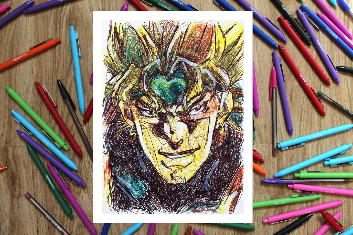 Jojo's bizarre Adventure Ballpoint Pen Scribble Art Print Set-Cody James by Cody