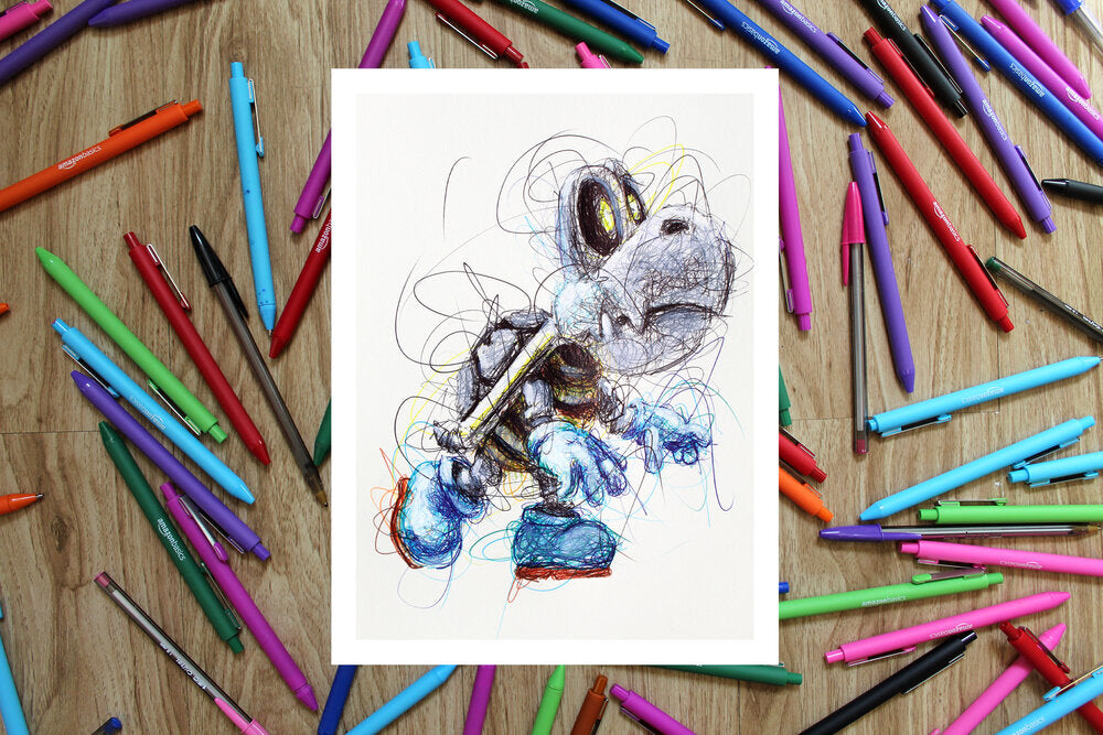 Super Mario Henchman Ballpoint Pen Art Print Set-Cody James by Cody