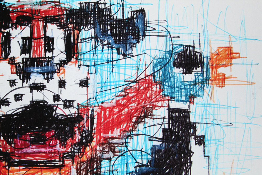 Duck Hunt Dog Ballpoint Pen Scribble Art Print-Cody James by Cody