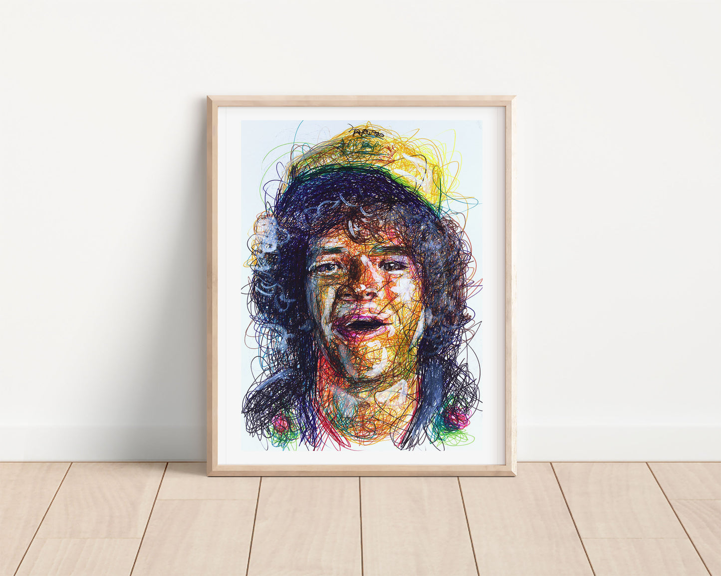 Dustin Ballpoint Pen Scribble Art Print