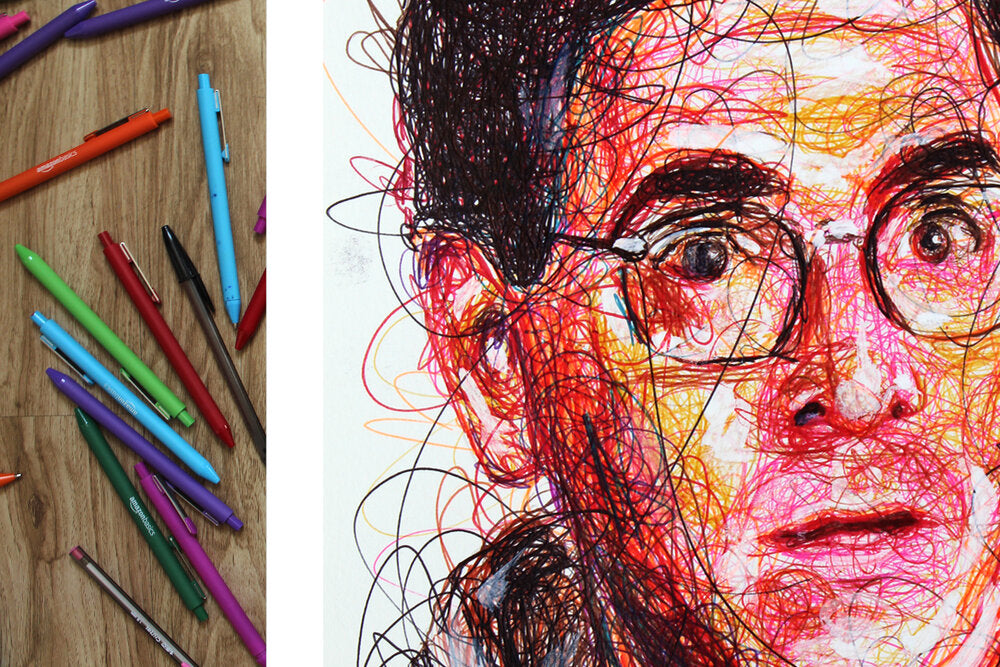 Egon Spengler Ballpoint Pen Scribble Art Print-Cody James by Cody