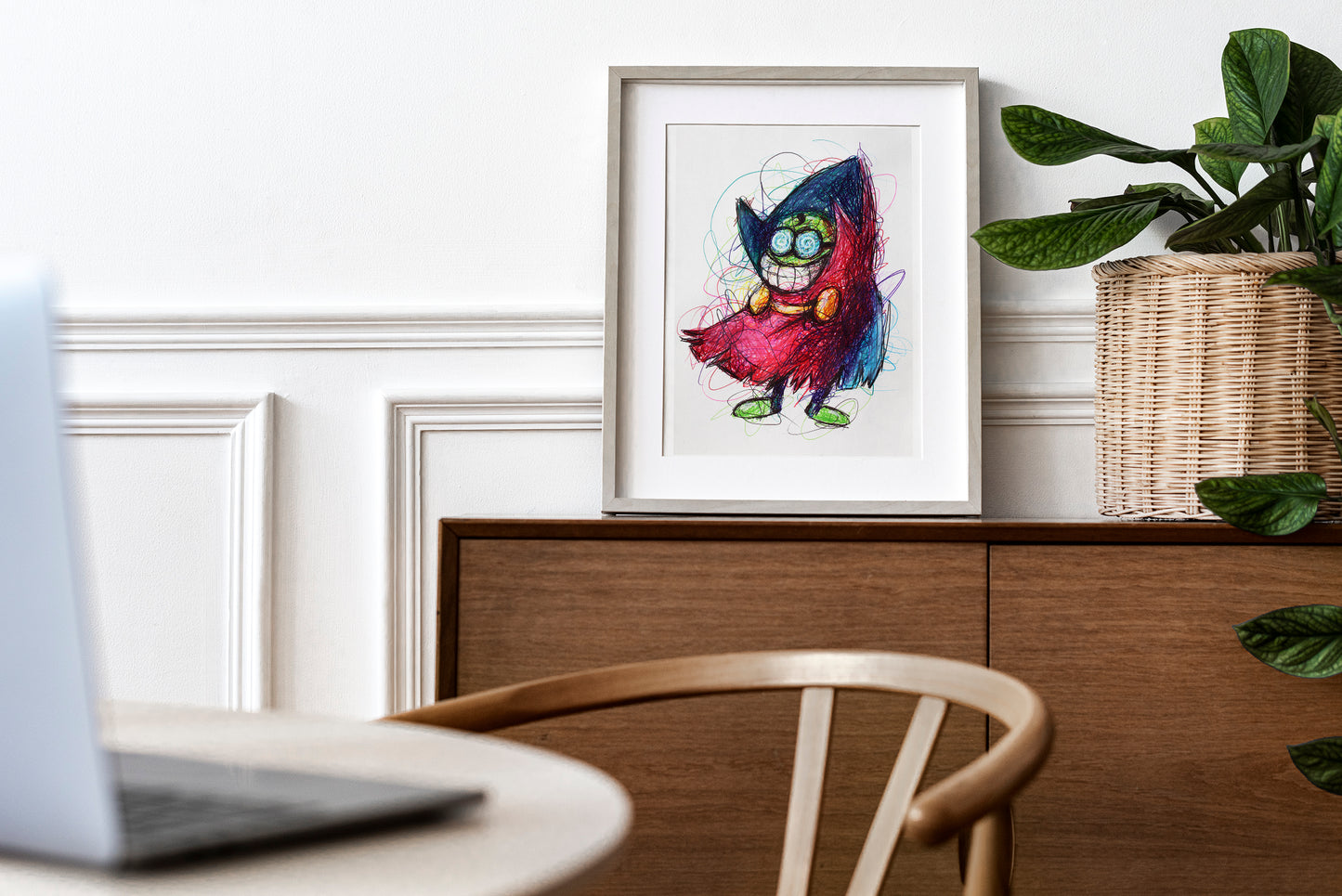 Fawful Ballpoint Pen Scribble Art Print