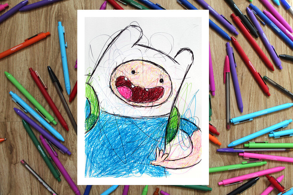 Adventure Time Ballpoint Scribble Art Print Set-Cody James by Cody