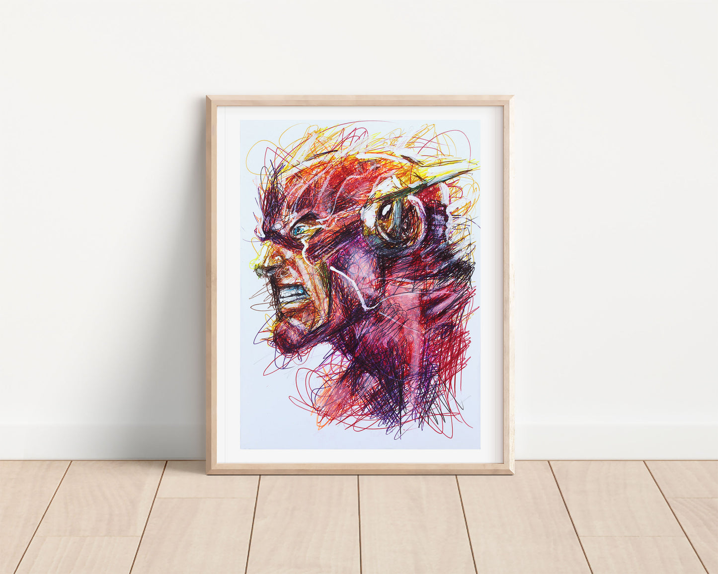 Flash Ballpoint Pen Scribble Art Print