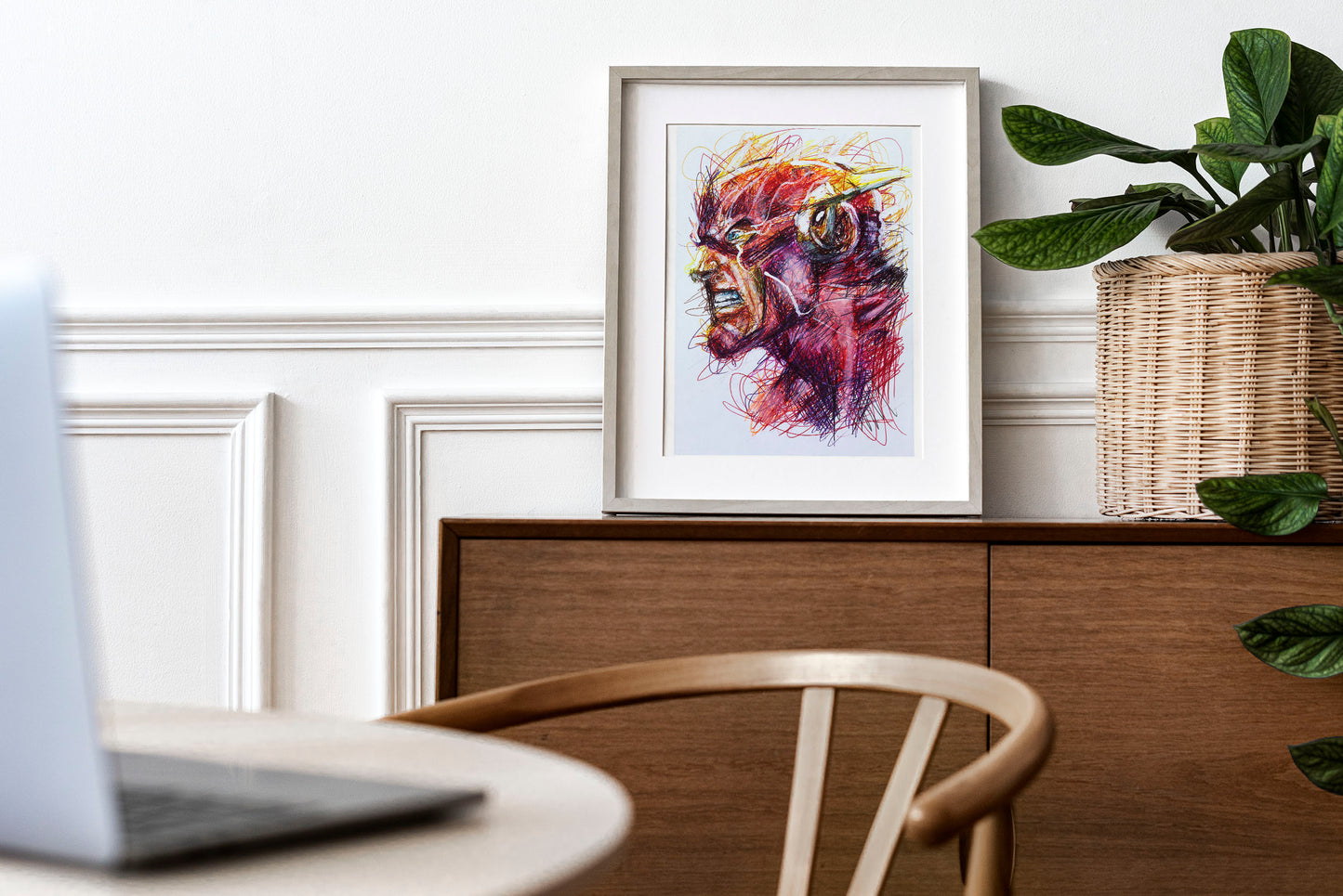 Flash Ballpoint Pen Scribble Art Print