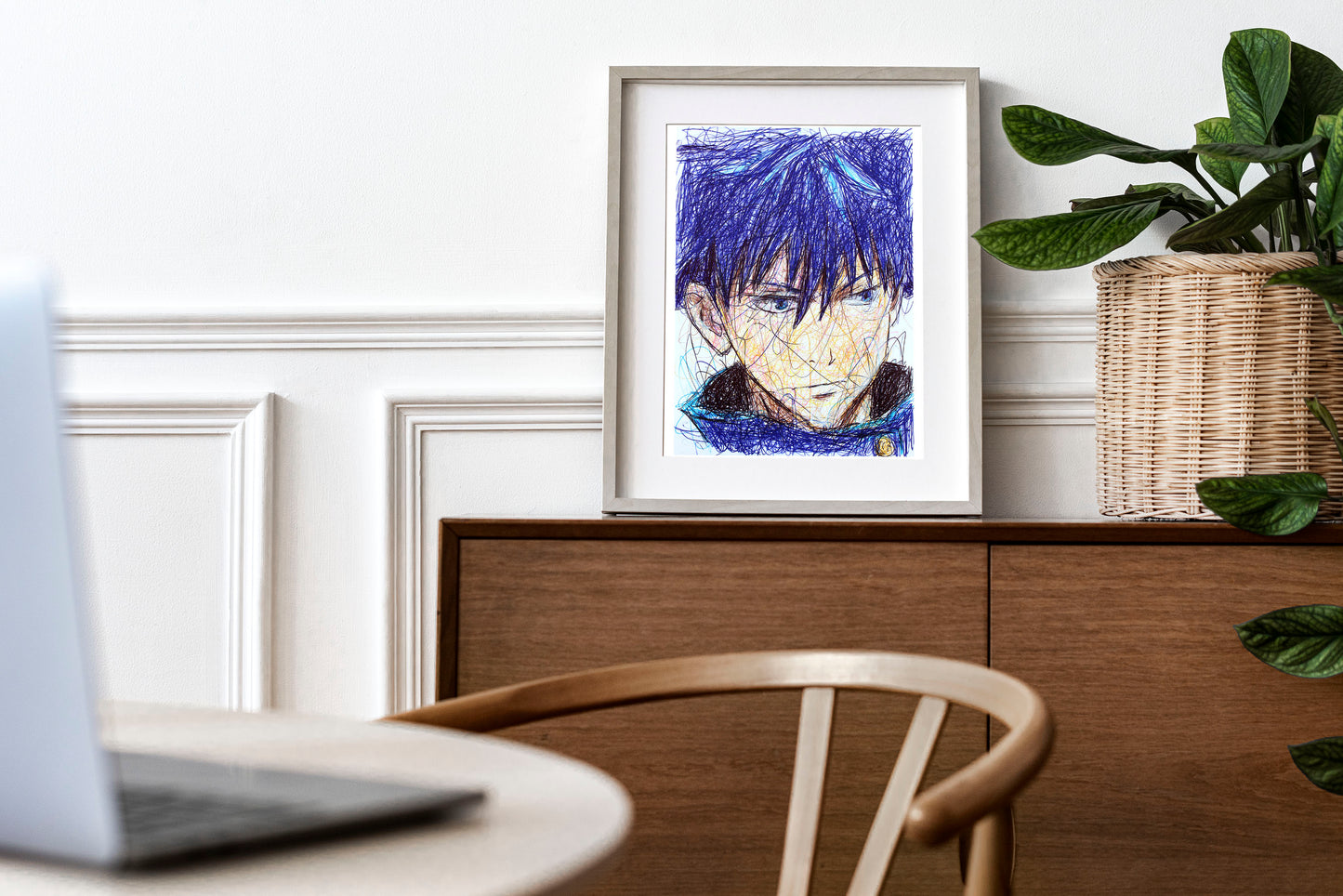 Megumi Fushiguro Ballpoint Pen Poster