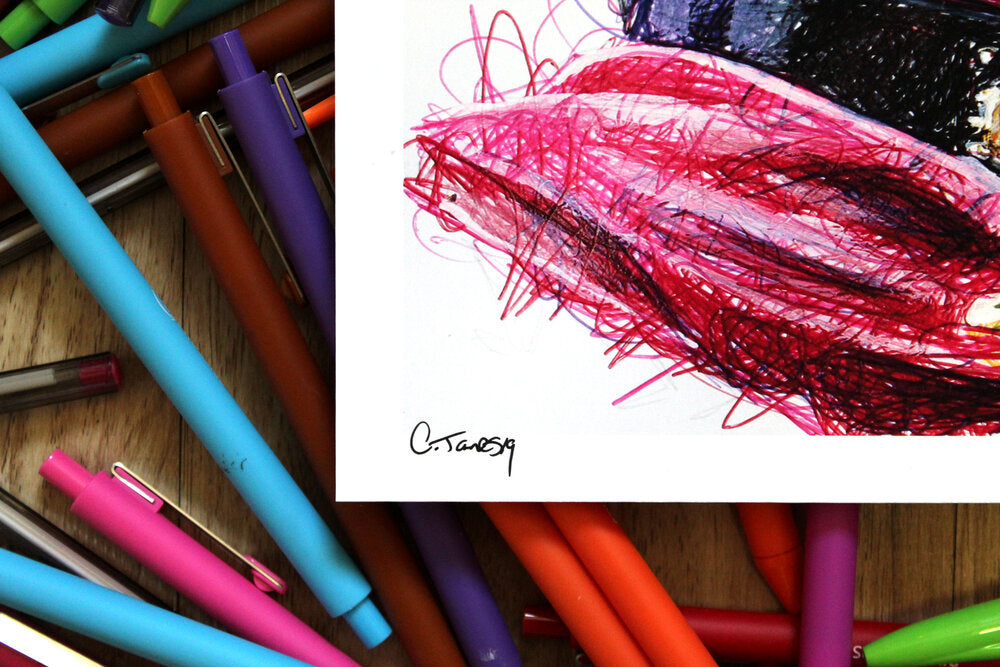 Ganondorf Ballpoint Pen Scribble Art Print-Cody James by Cody