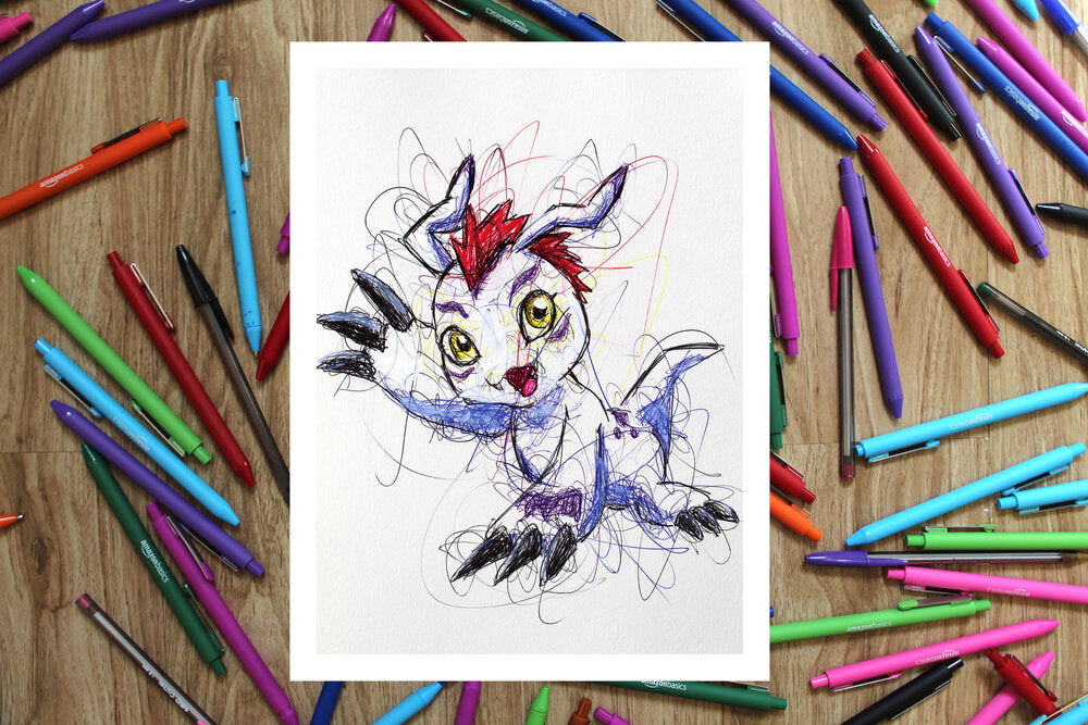 Digimon Ballpoint Pen Art Print Set-Cody James by Cody