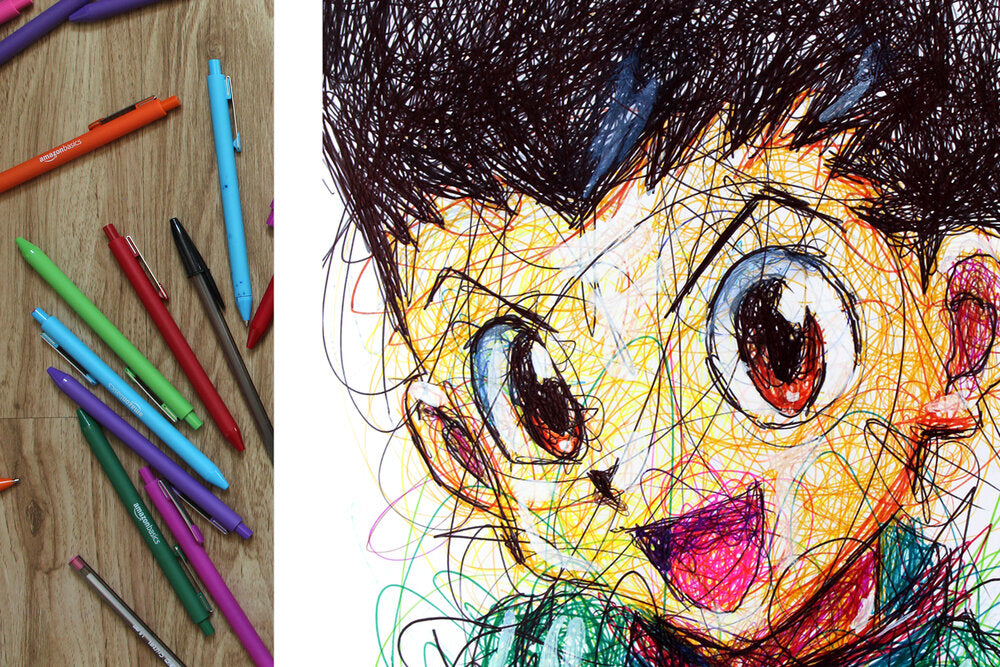 Gon Ballpoint Pen Scribble Art Print-Cody James by Cody