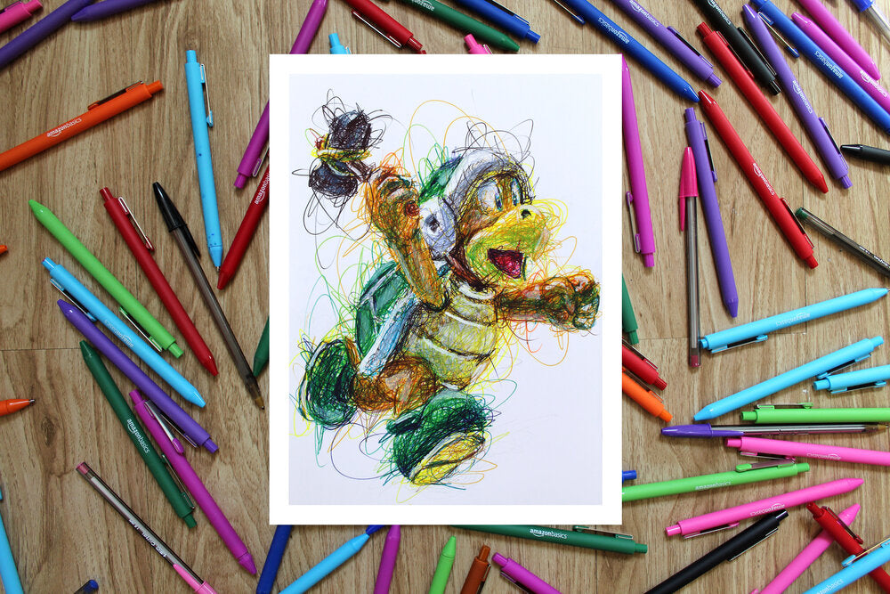 Super Mario Henchman Ballpoint Pen Art Print Set-Cody James by Cody