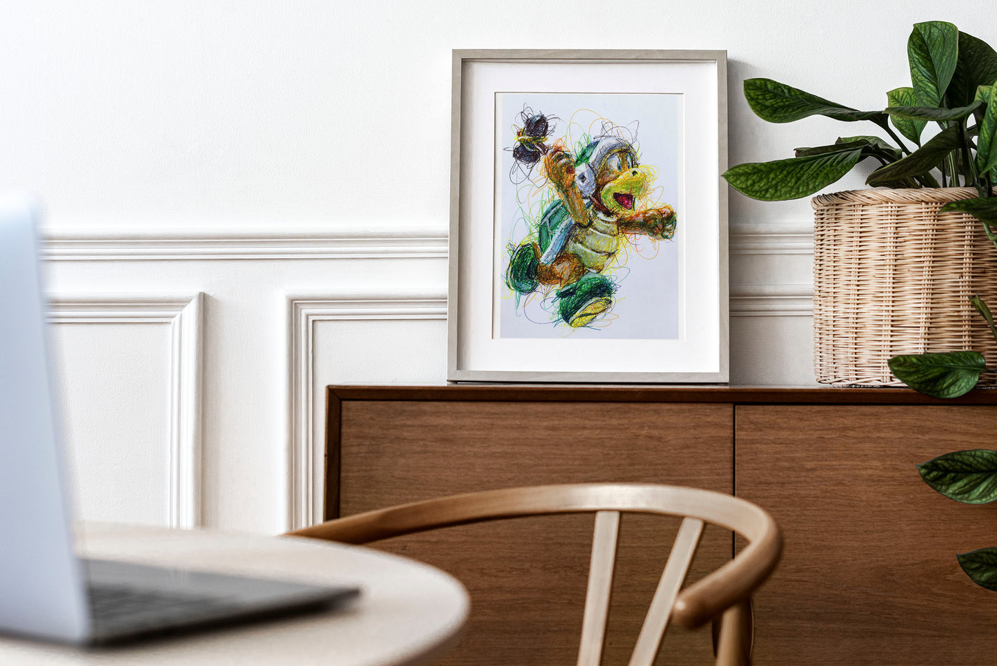 Hammer Bros Ballpoint Pen Scribble Art Print