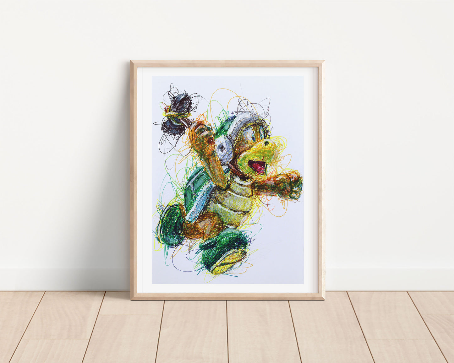 Hammer Bros Ballpoint Pen Scribble Art Print
