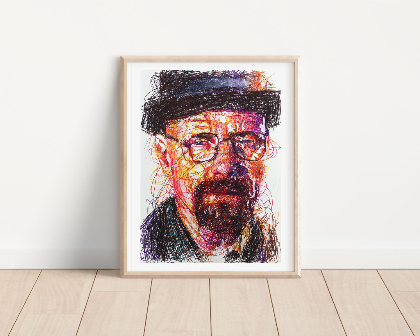 Heisenberg Ballpoint Pen Scribble Art Print