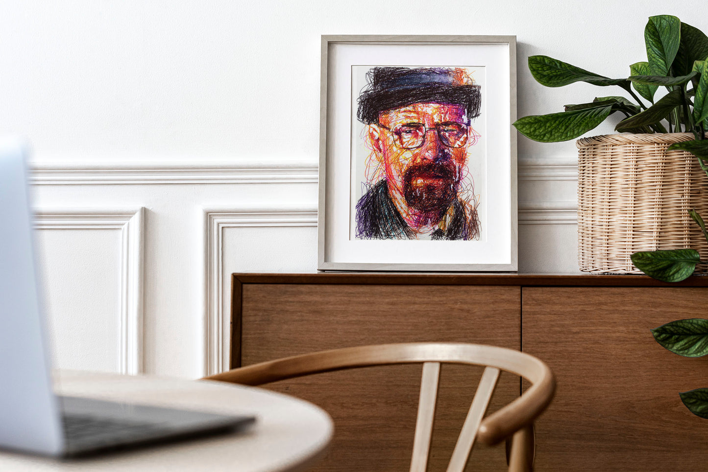 Heisenberg Ballpoint Pen Scribble Art Print