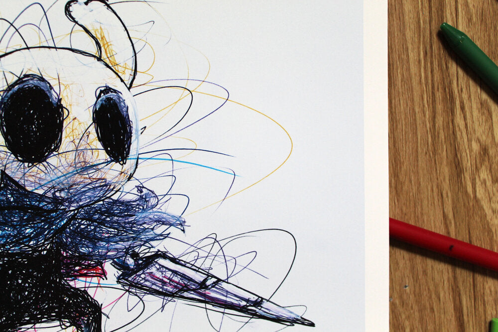 Hollow Knight Ballpoint Pen Scribble Art Print-Cody James by Cody
