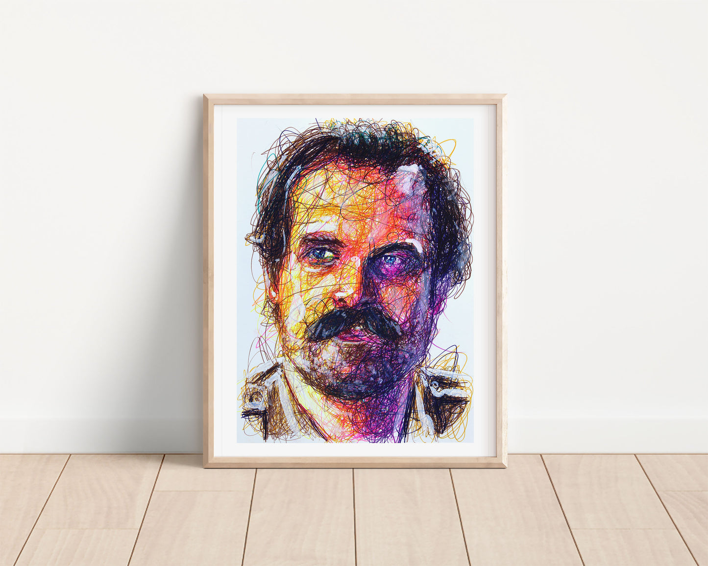 Hopper Ballpoint Pen Scribble Art Print