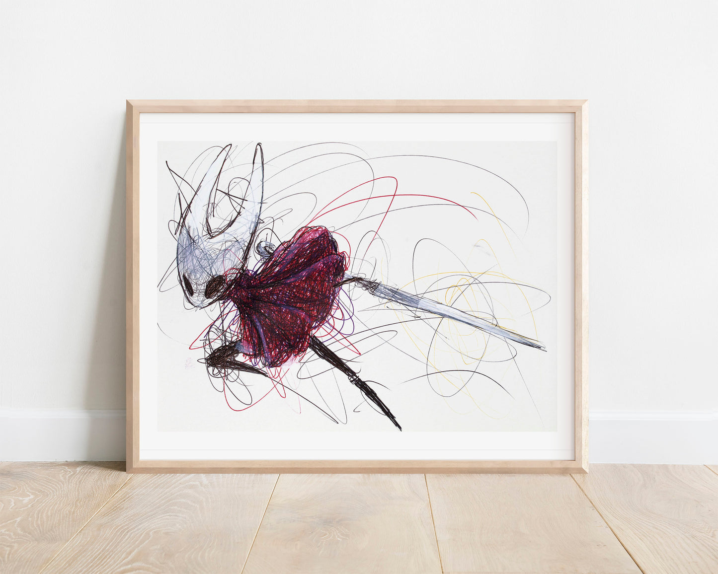 Hornet Ballpoint Pen Scribble Art Print