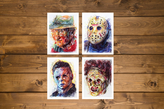 Horror Ballpoint Pen Art Print Set-Cody James by Cody