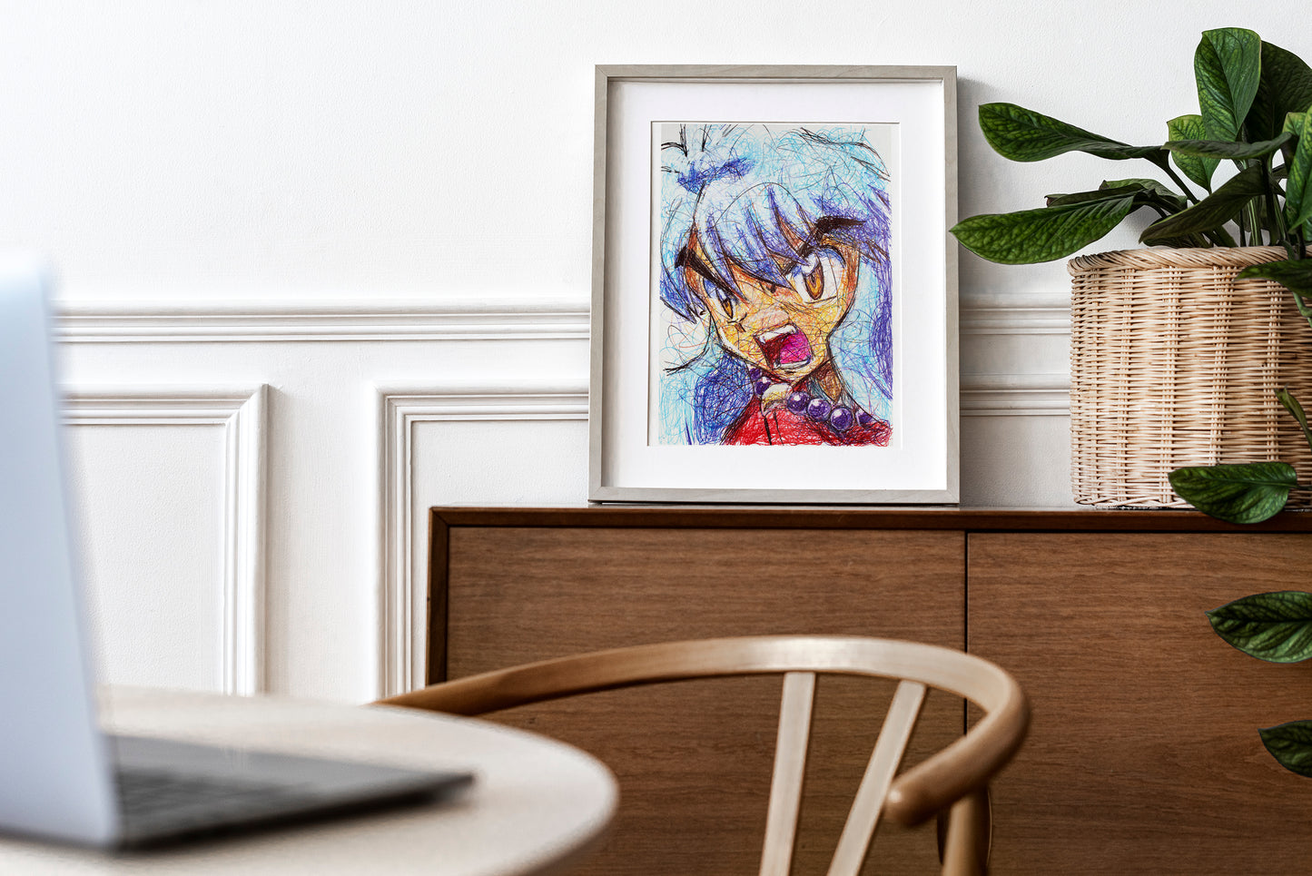 Inuyasha Ballpoint Pen Print