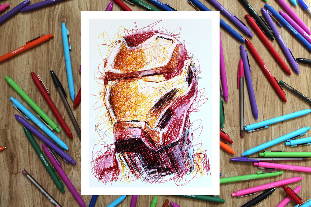 Avengers Ballpoint Pen Art Print Set-Cody James by Cody