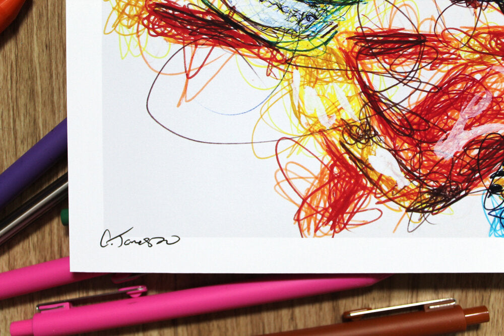 Jak and Daxter Ballpoint Pen Scribble Art Print-Cody James by Cody