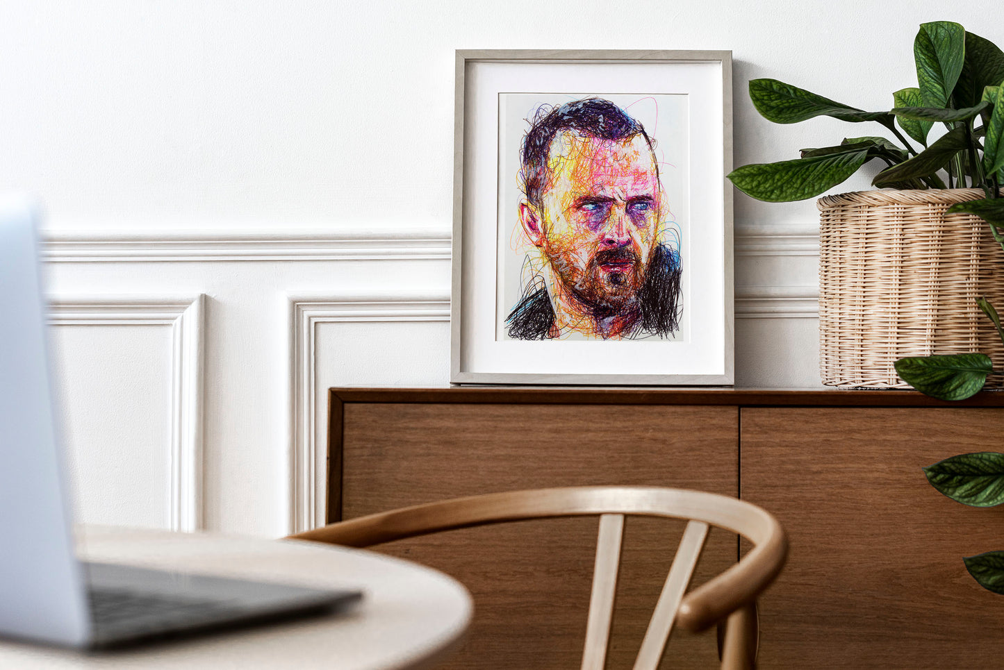 Jesse Pinkman Ballpoint Pen Scribble Art Print
