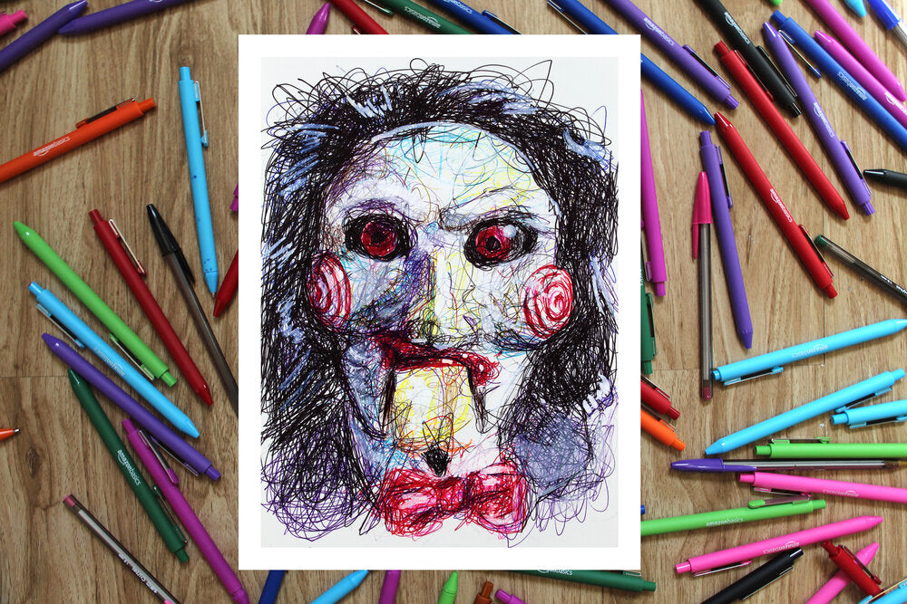 Classic Horror 8x Ballpoint Pen Art Print Set-Cody James by Cody