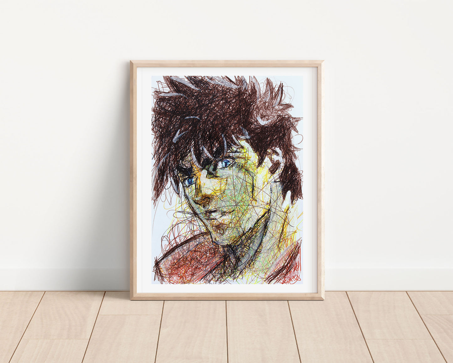 Joseph Joestar Ballpoint Pen Scribble Art Print