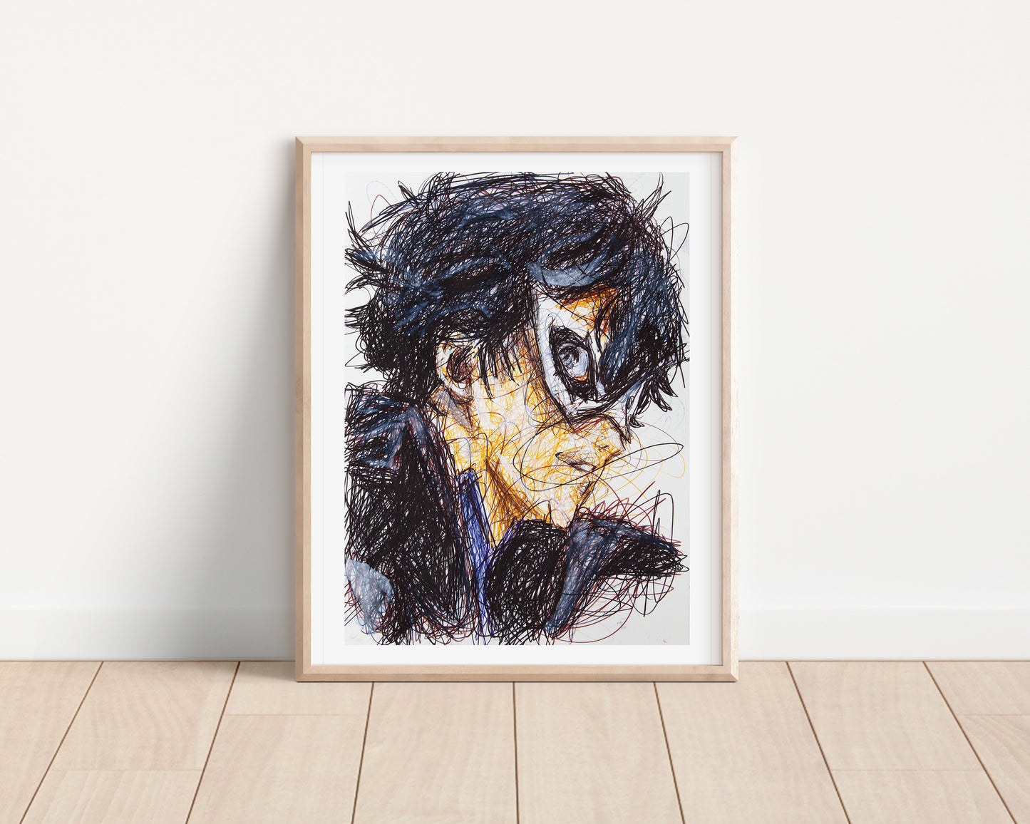Joker (Persona 5) Ballpoint Pen Scribble Art Print