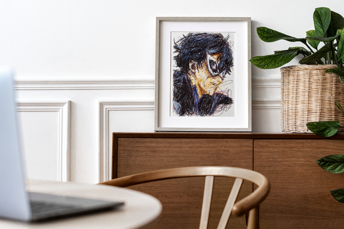 Joker (Persona 5) Ballpoint Pen Scribble Art Print