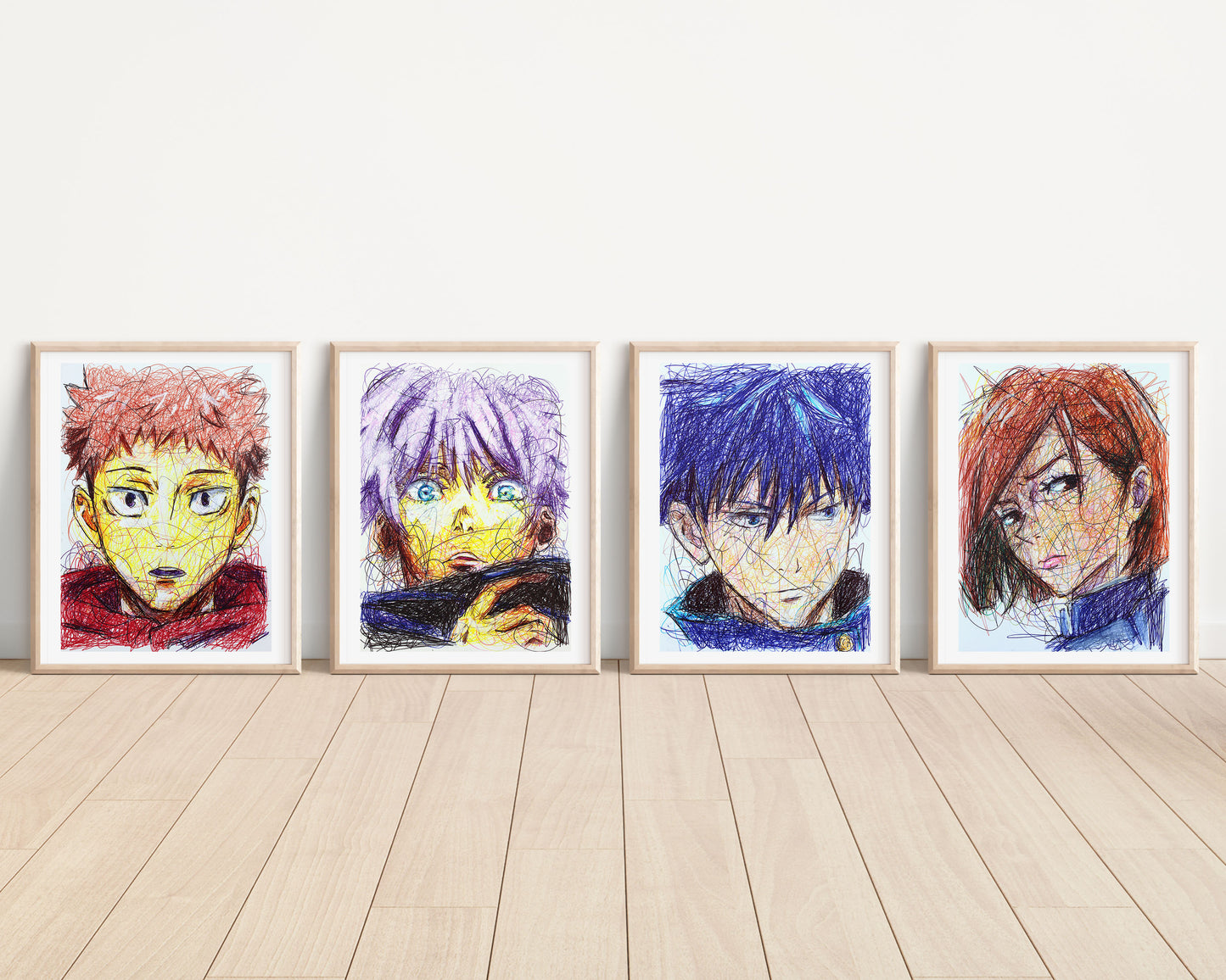 Jujutsu Kaisen Ballpoint Pen Poster Set