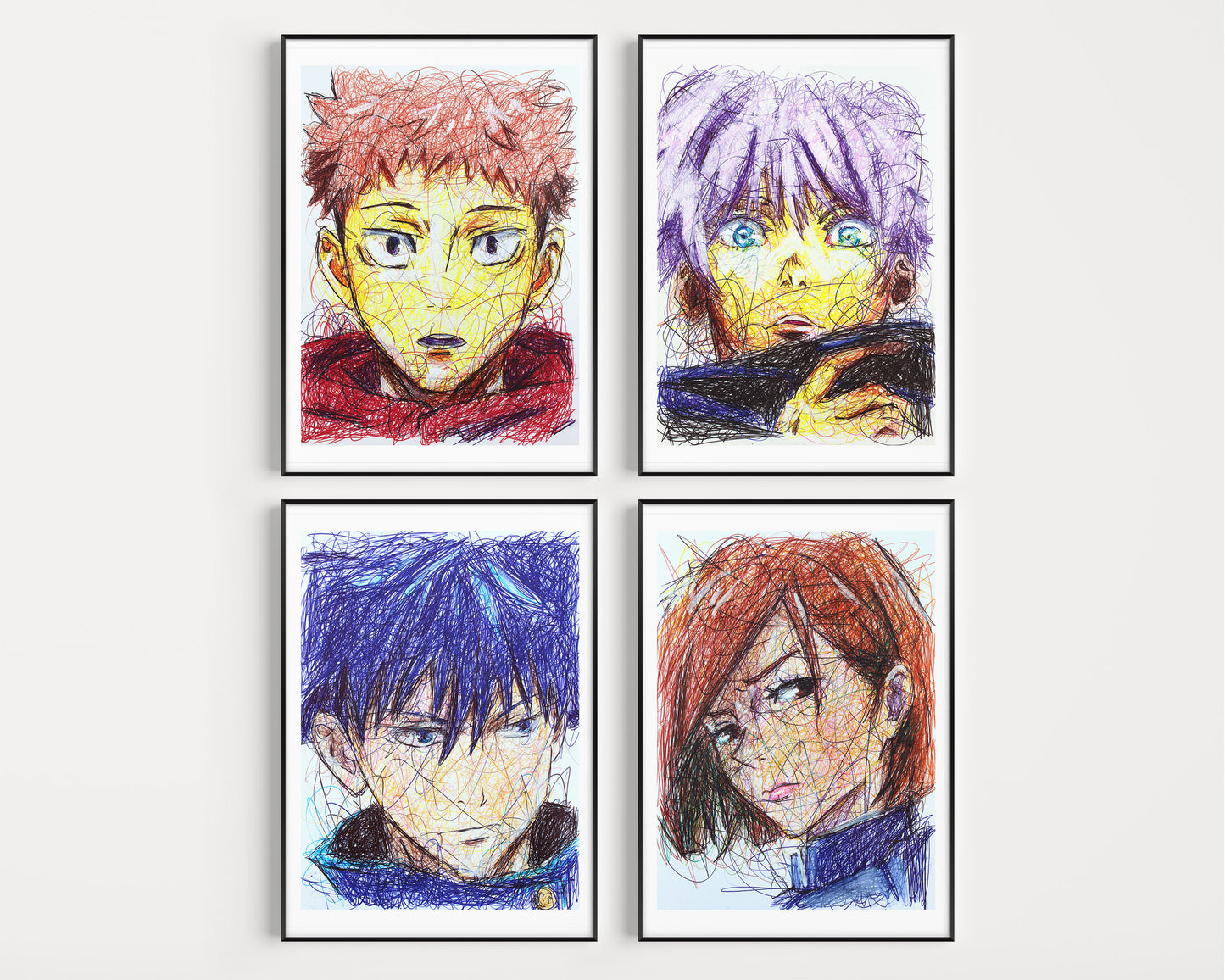 Jujutsu Kaisen Ballpoint Pen Poster Set