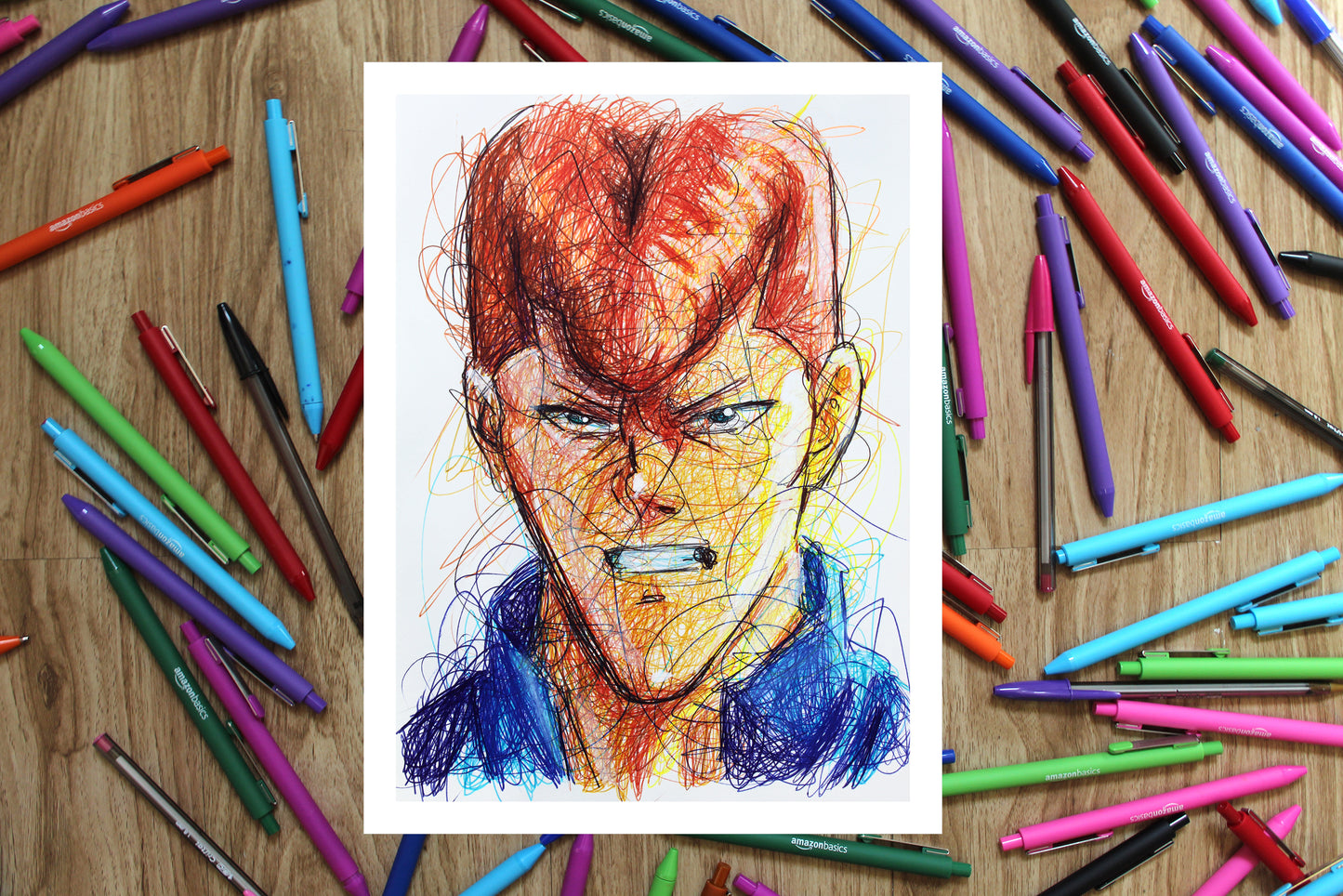 YuYu Hakusho Ballpoint Pen Art Print Set