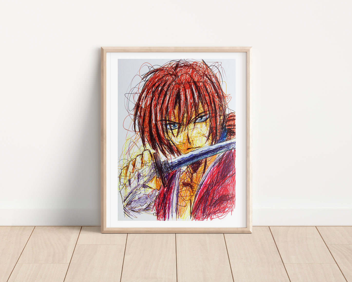 Kenshin Himura Ballpoint Pen Print
