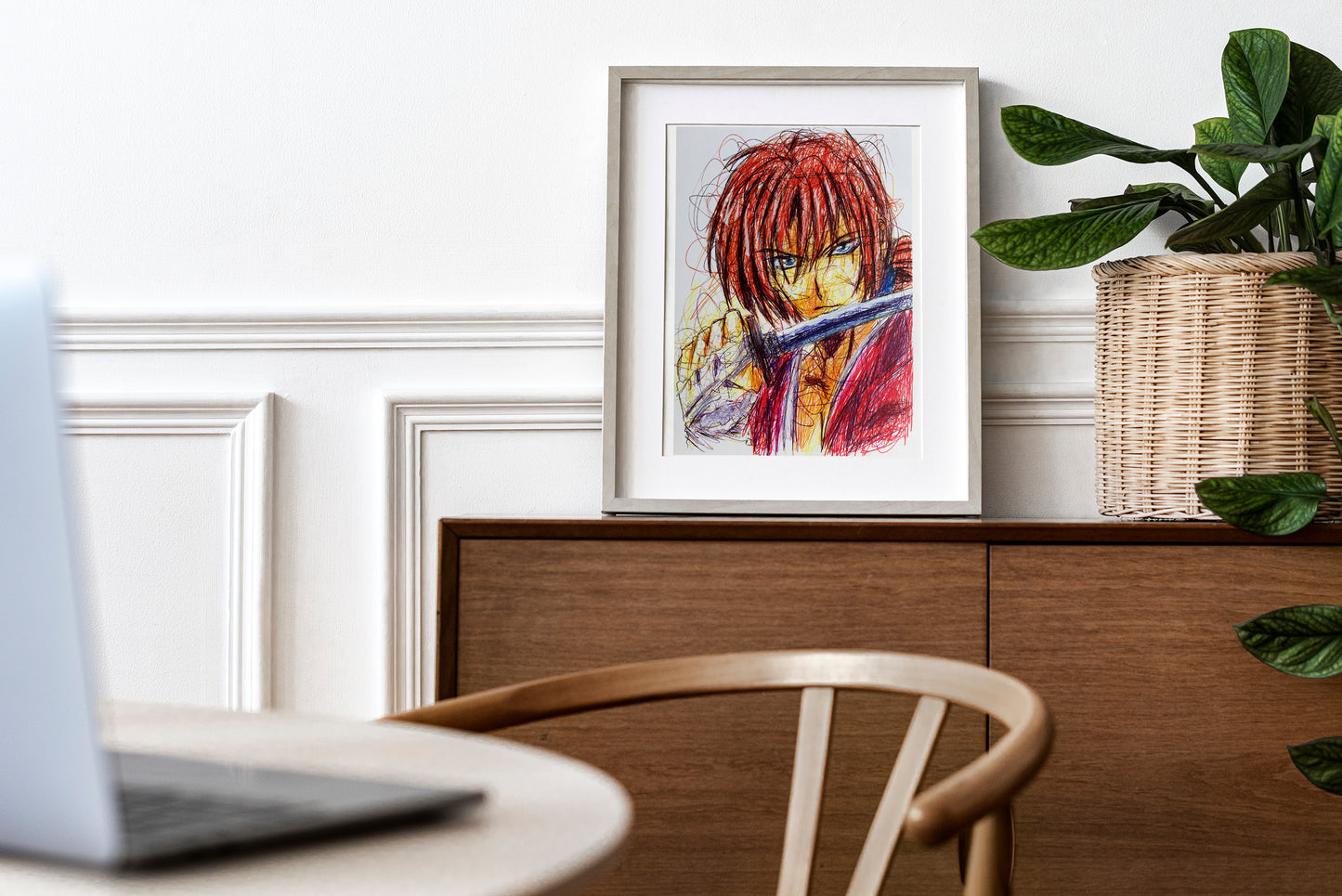 Kenshin Himura Ballpoint Pen Print